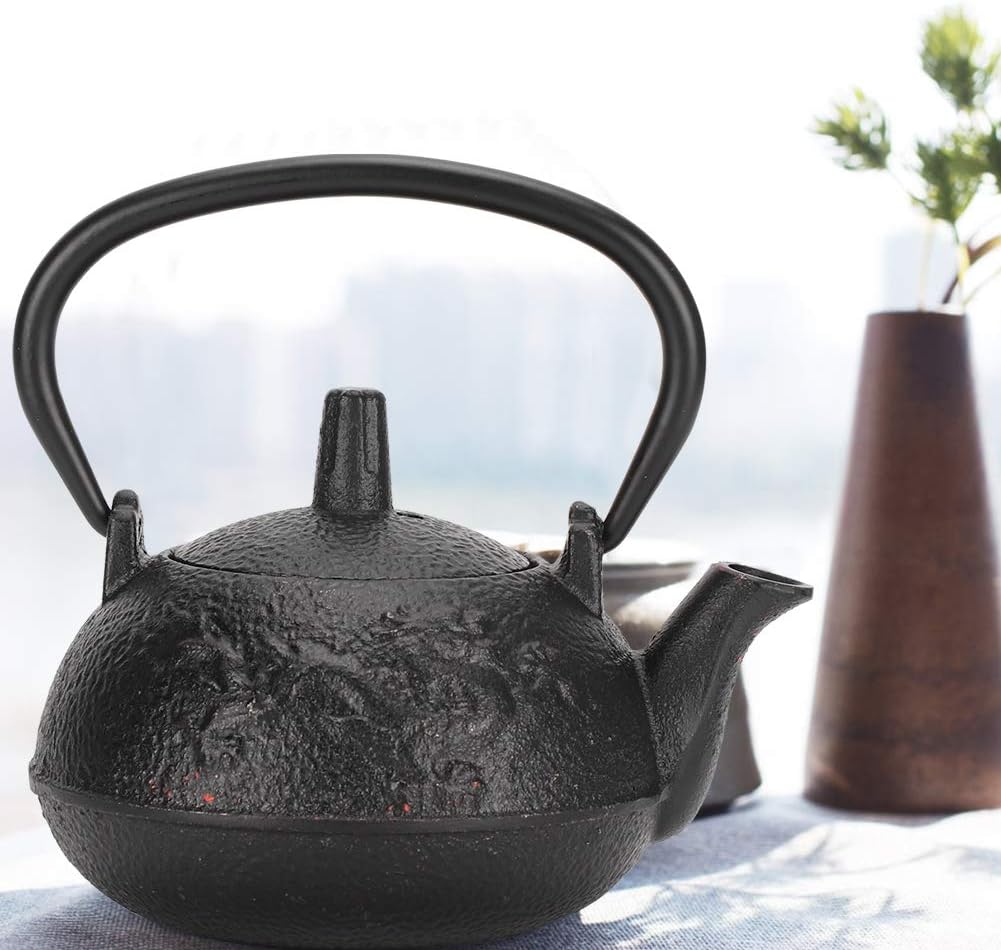 Black Textured Cast Iron Teapot: A Fusion of Timeless Craftsmanship and Tea - Brewing Excellence