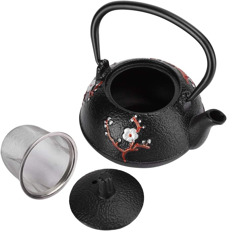 Black Cast Iron Teapot with Plum Blossom Pattern: A Masterpiece of Craftsmanship and Elegance
