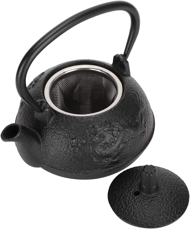 Black Textured Cast Iron Teapot: A Fusion of Timeless Craftsmanship and Tea - Brewing Excellence