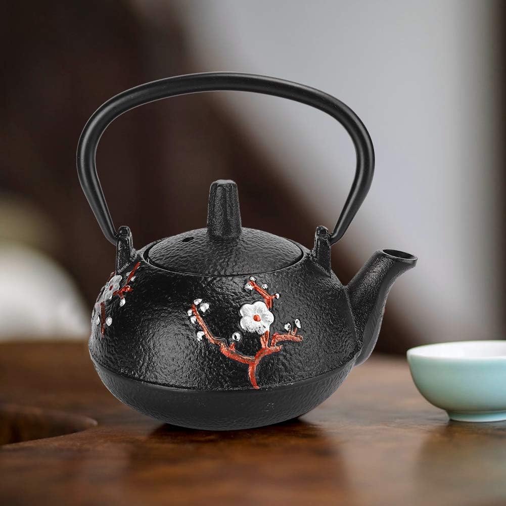 Black Cast Iron Teapot with Plum Blossom Pattern: A Masterpiece of Craftsmanship and Elegance
