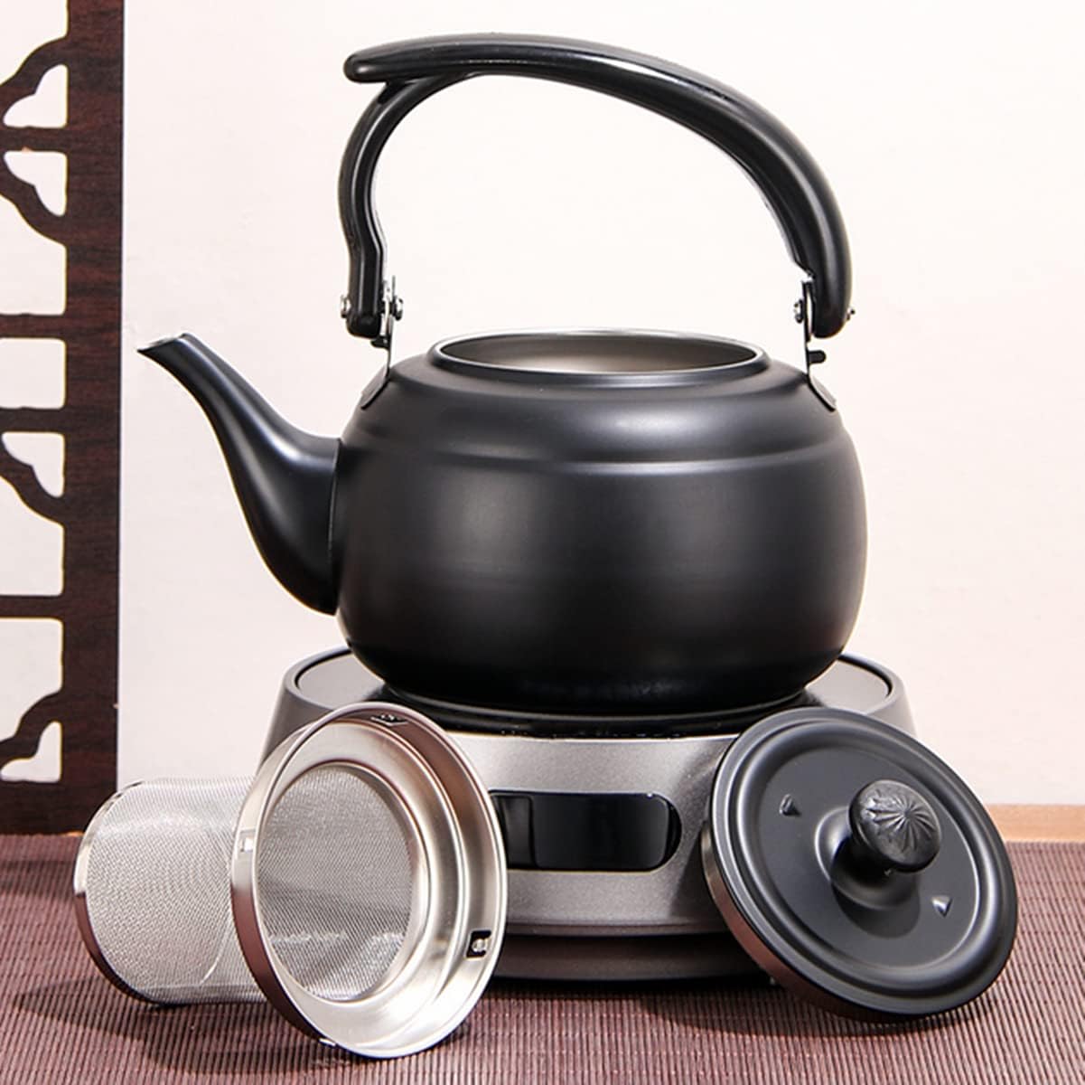 1.5L Black Teapot with Infuser: A Perfect Blend of Capacity, Style, and Functionality