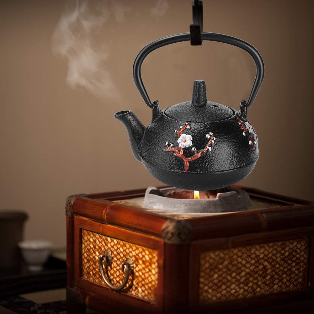 Black Cast Iron Teapot with Plum Blossom Pattern: A Masterpiece of Craftsmanship and Elegance