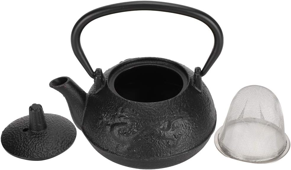 Black Textured Cast Iron Teapot: A Fusion of Timeless Craftsmanship and Tea - Brewing Excellence