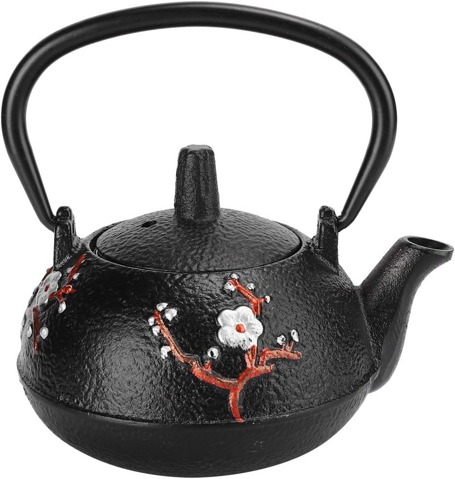 Black Cast Iron Teapot with Plum Blossom Pattern: A Masterpiece of Craftsmanship and Elegance
