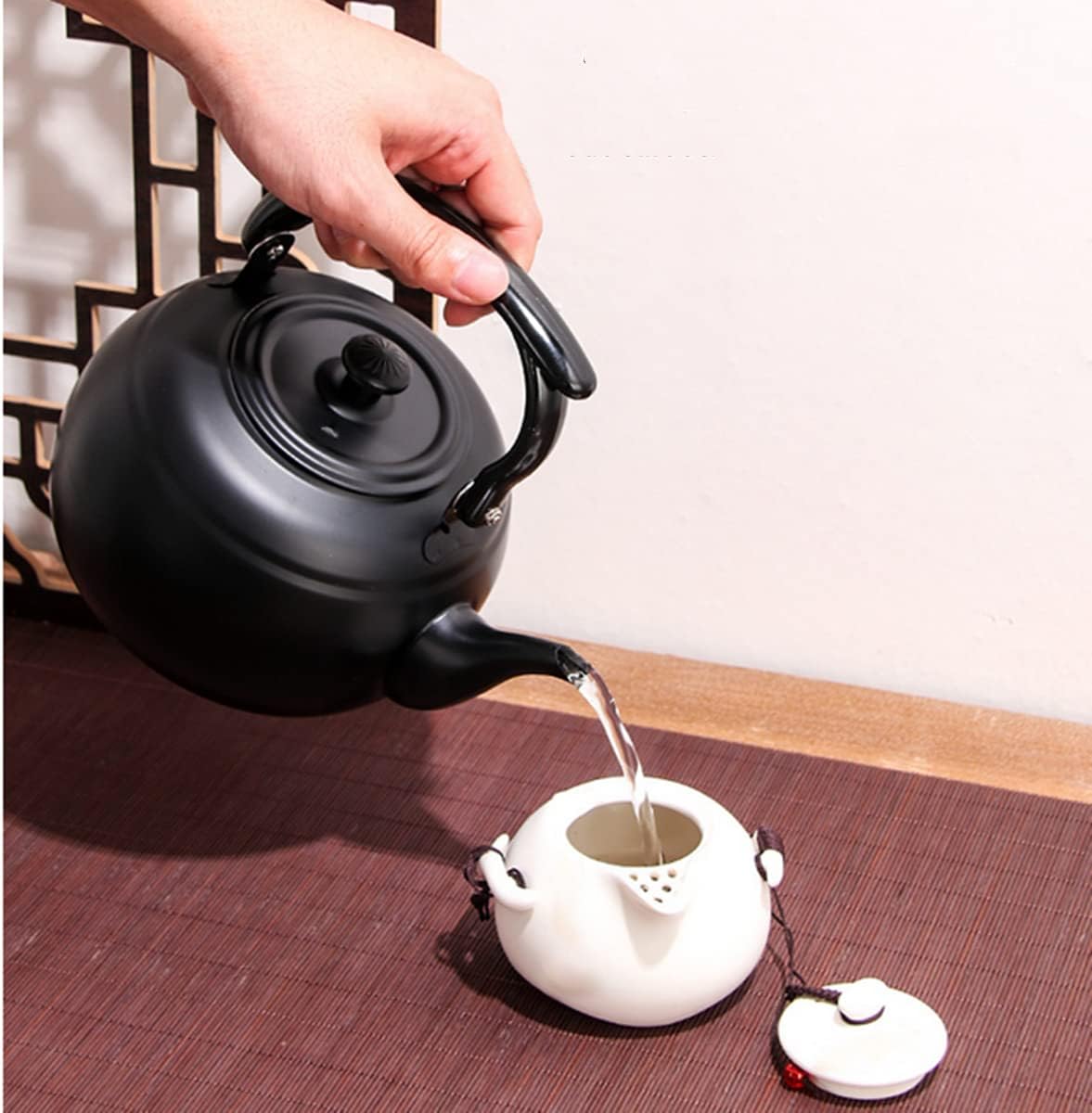 1.5L Black Teapot with Infuser: A Perfect Blend of Capacity, Style, and Functionality
