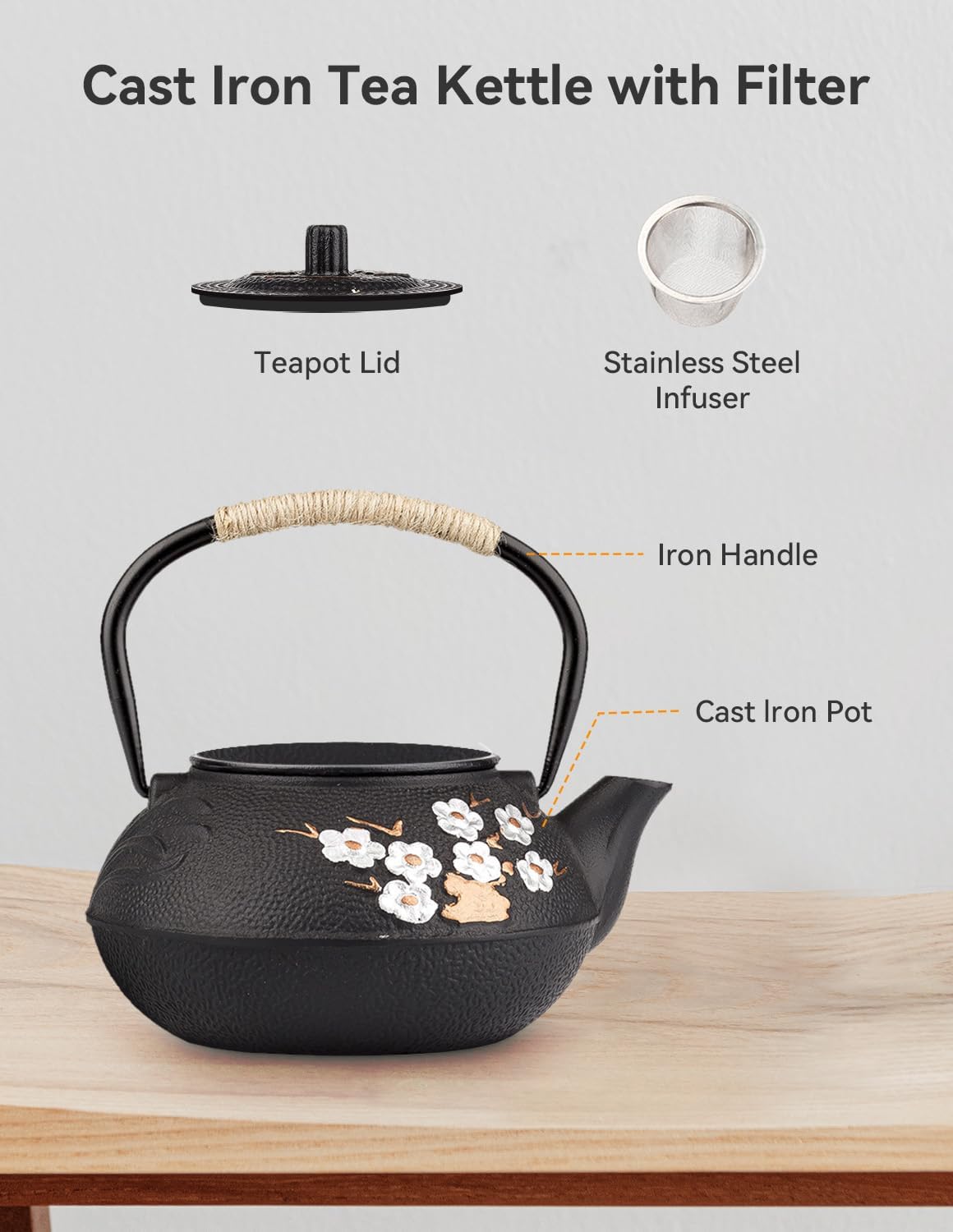 Black Cast Iron Teapot with Floral Pattern: A Fusion of Artistry, Functionality, and Innovative Design