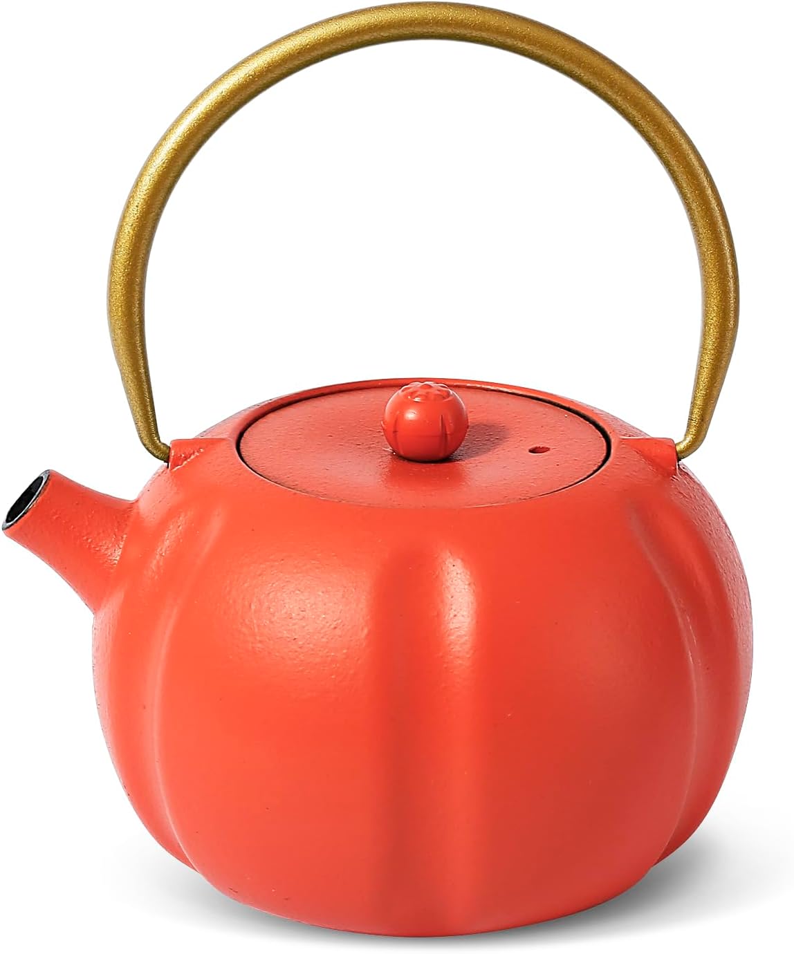 Pumpkin - Shaped Orange Cast Iron Teapot: A Delightful Fusion of Whimsy, Durability, and Tea - Brewing Excellence