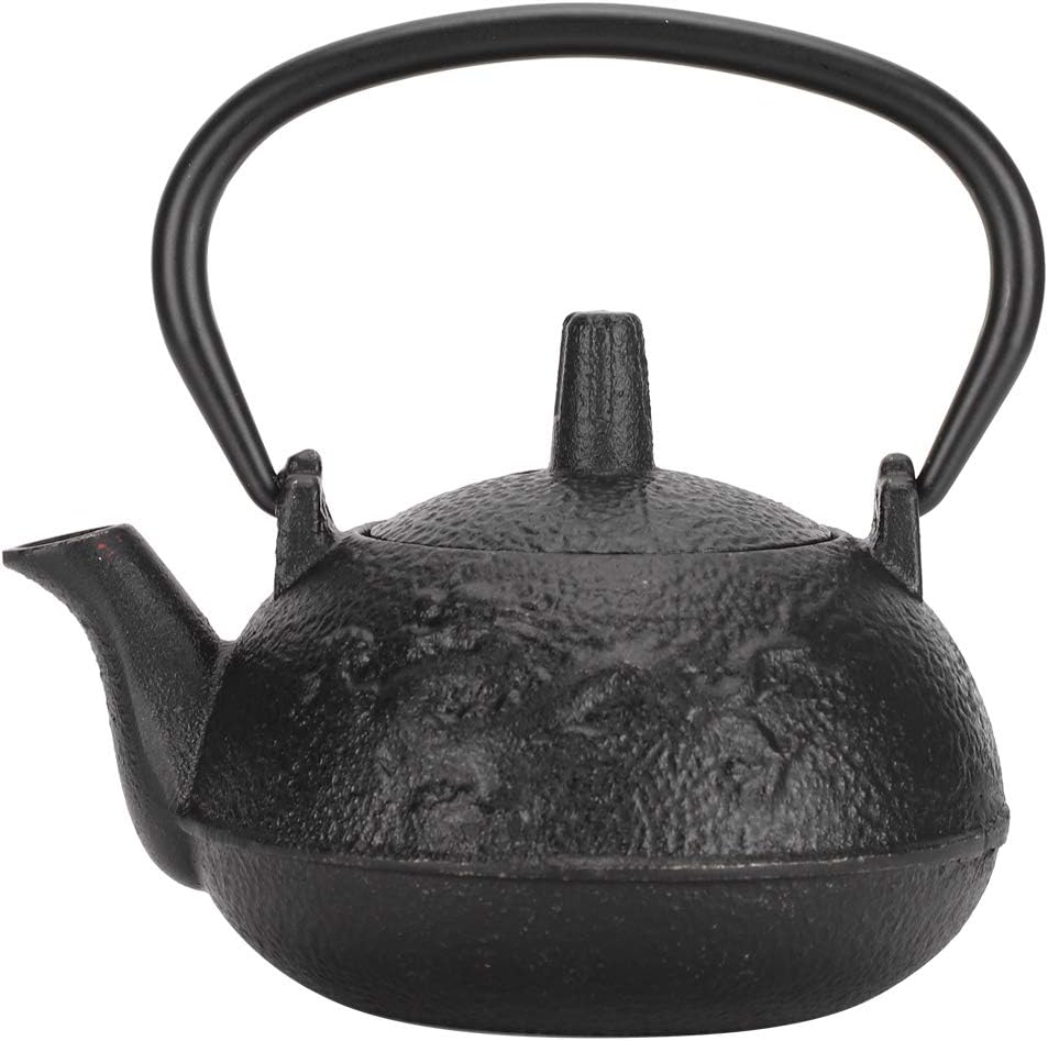 Black Textured Cast Iron Teapot: A Fusion of Timeless Craftsmanship and Tea - Brewing Excellence