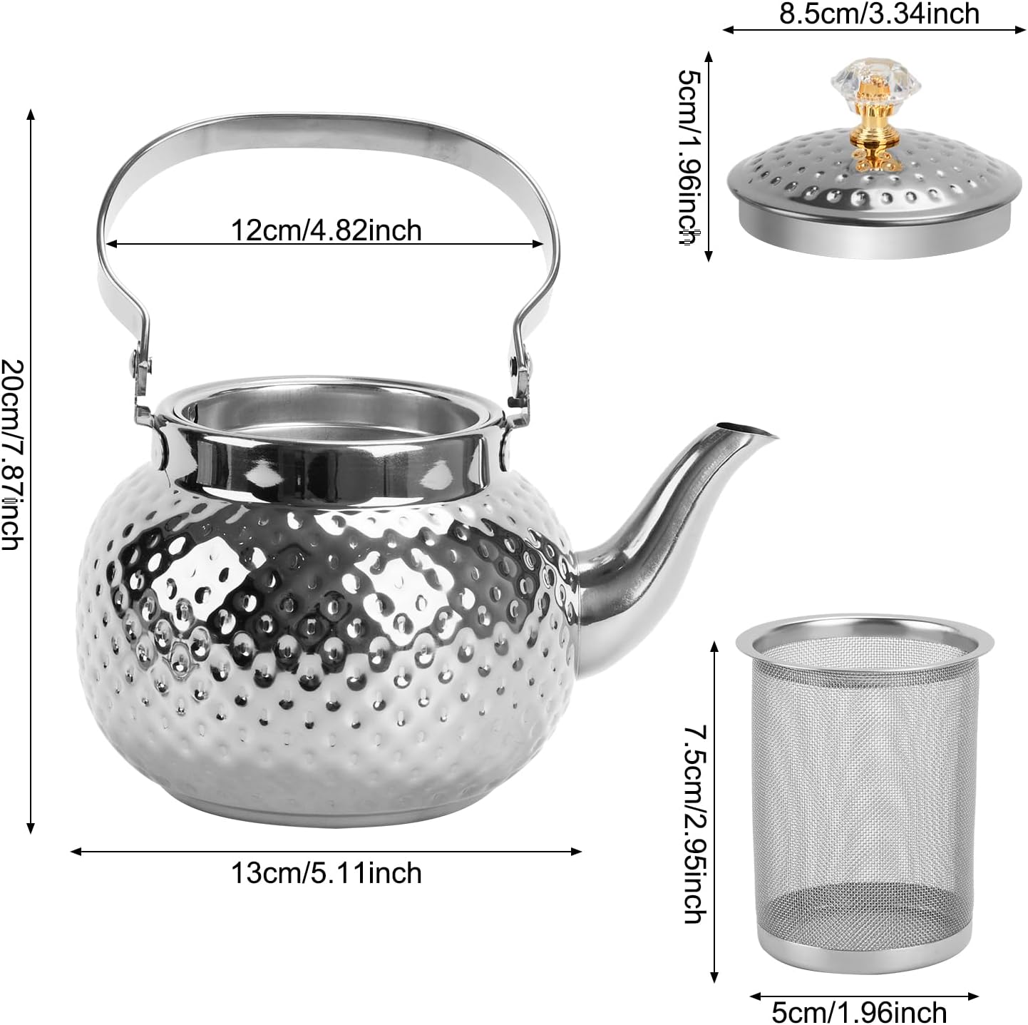 Stainless Steel Teapot with Hammered Texture: A Symphony of Elegance, Durability, and Tea - Brewing Mastery