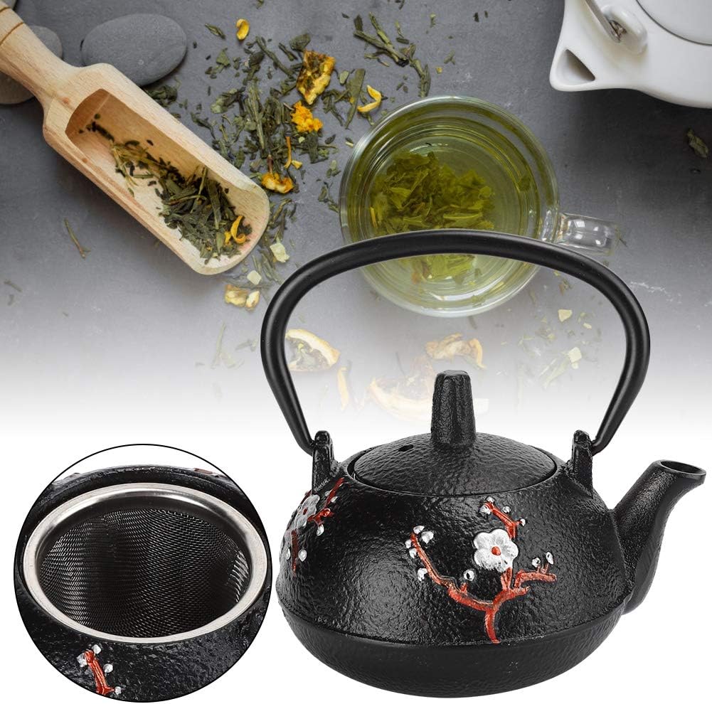 Black Cast Iron Teapot with Plum Blossom Pattern: A Masterpiece of Craftsmanship and Elegance