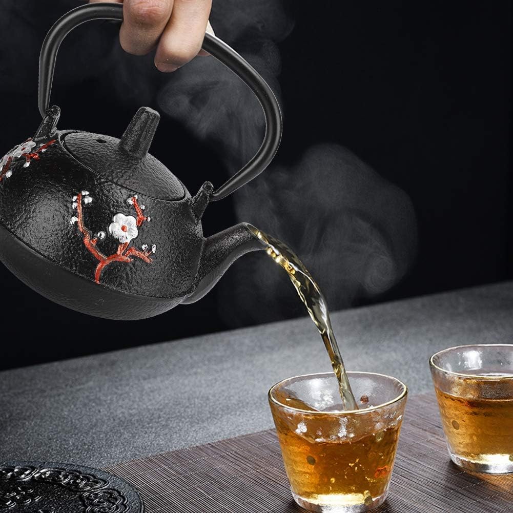 Black Cast Iron Teapot with Plum Blossom Pattern: A Masterpiece of Craftsmanship and Elegance